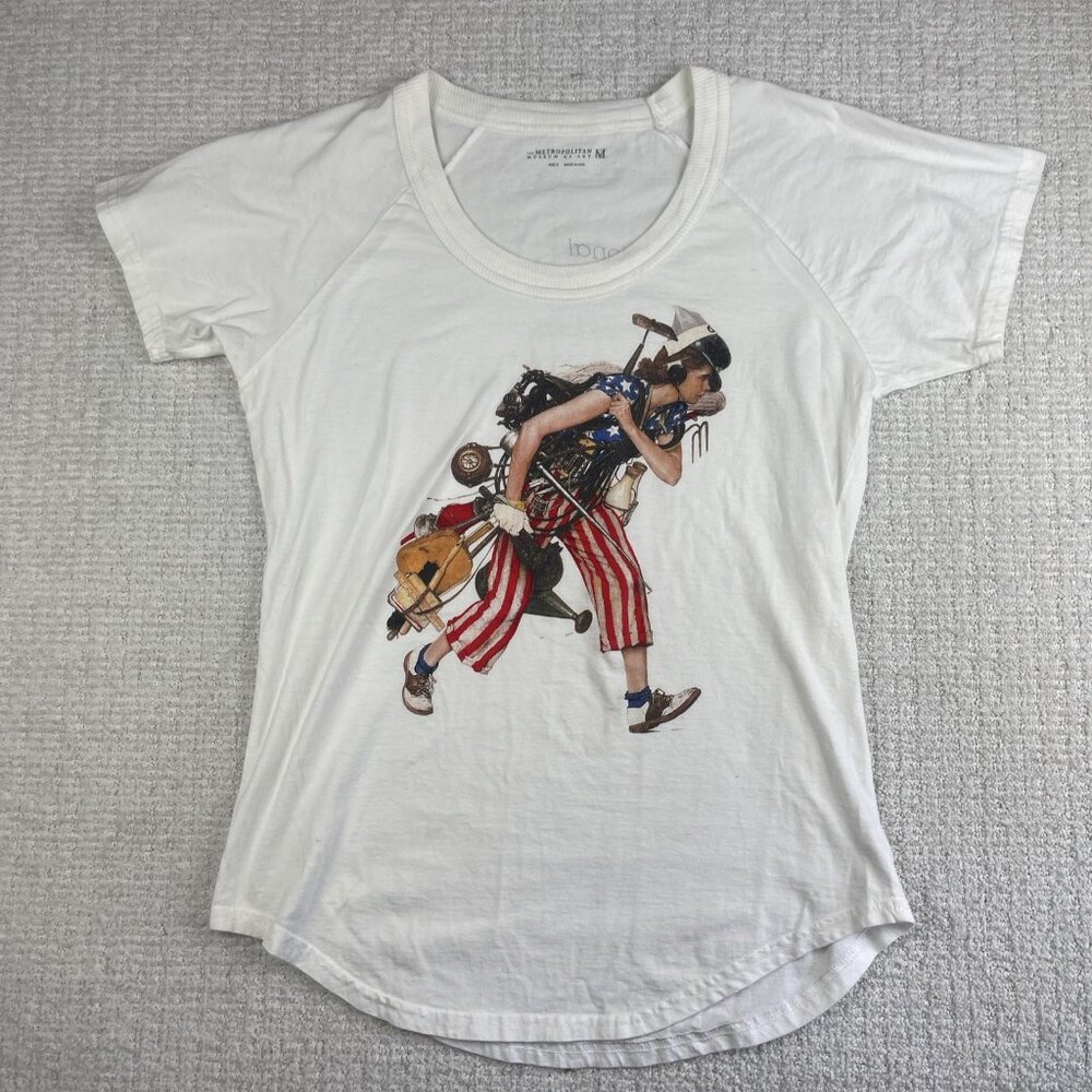 VTG Liberty Girl, Norman Rockwell Metropolitan Museum of Art T-shirt USA Sz L